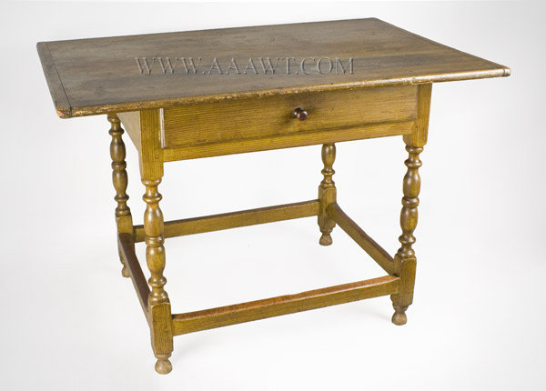 Tavern Table, Original Surface History
New England, Mid 18th Century, angle view